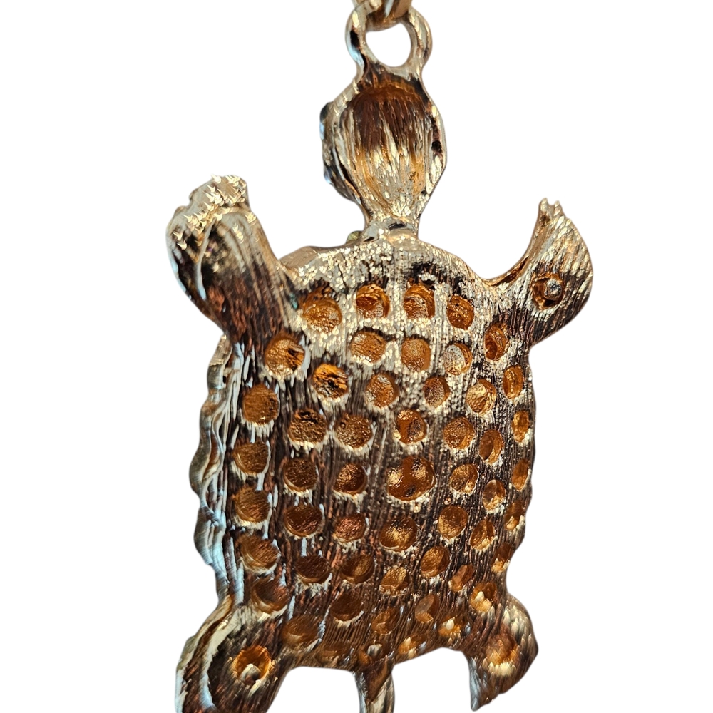 Betsey Johnson Gold and Blue Crystal Necklace - Picture 4 of 4